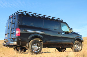 Nissan 4x4 Van with Rear Ladder and Roof Rack